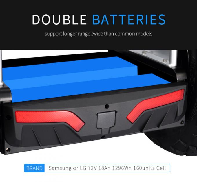 도매 기동성 스쿠터 전기 2륜 전차 무브러시 4000W 각자 균형을 잡는 스쿠터 1266wh 72V 두 배 삼성 건전지 전기 스쿠터